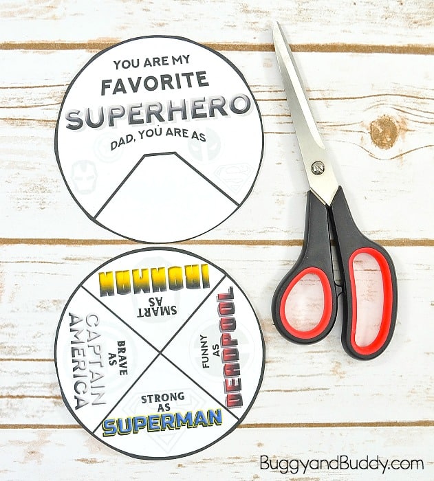 cut out the free father's day superhero card templates
