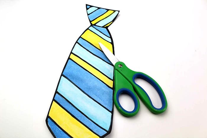 cut out your father's day tie craft