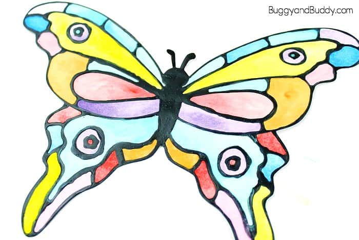 let the watercolors dry in your butterfly craft