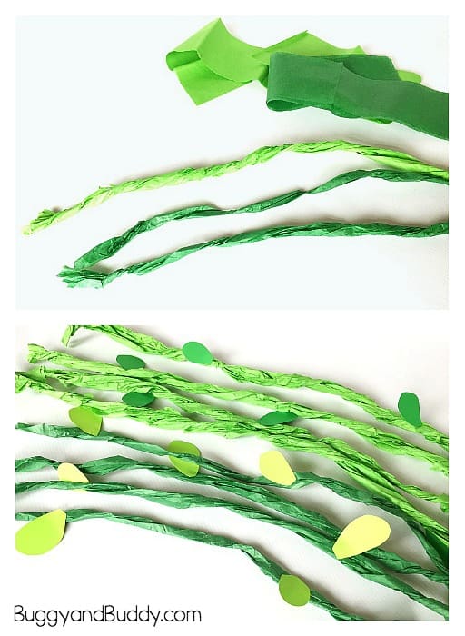 how to make tissue paper kelp or seaweed