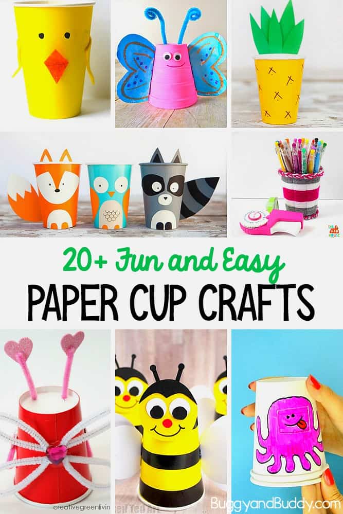 20+ Cup Crafts for Kids - Buggy and Buddy