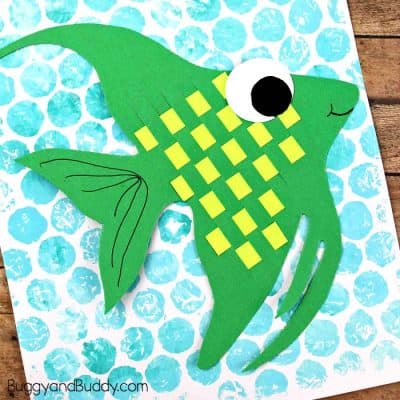 Woven Paper Angelfish Craft for Kids