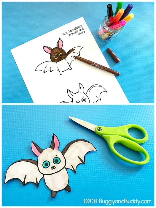 color and cut out your bat craft