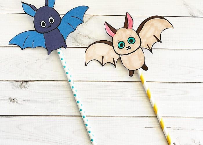 Halloween STEAM Activity for Kids: Bat Straw Rockets with Free Printable