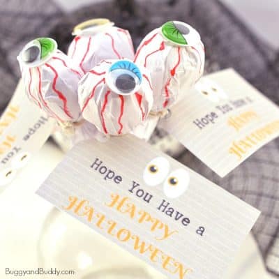 DIY Eyeball  Lollipop Treat for Halloween