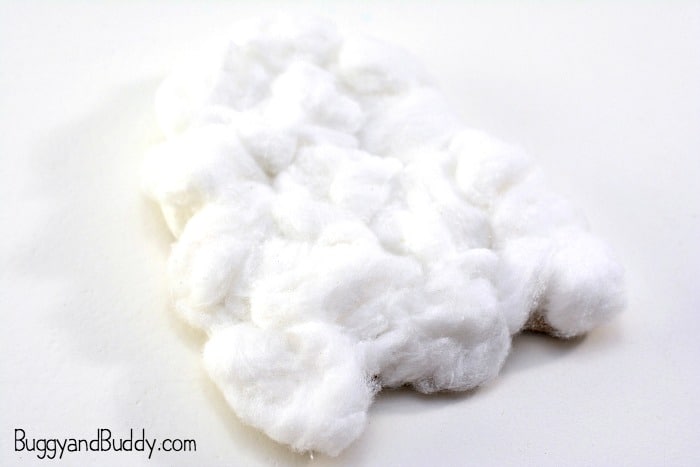 glue cotton balls to cover your ghost shape