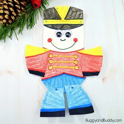 Moveable Paper Plate Nutcracker Craft for Kids