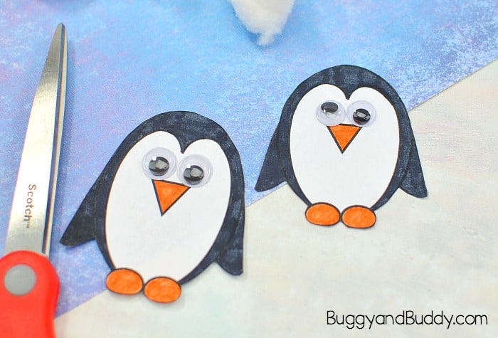 cut out and color and add googly eyes to your penguins