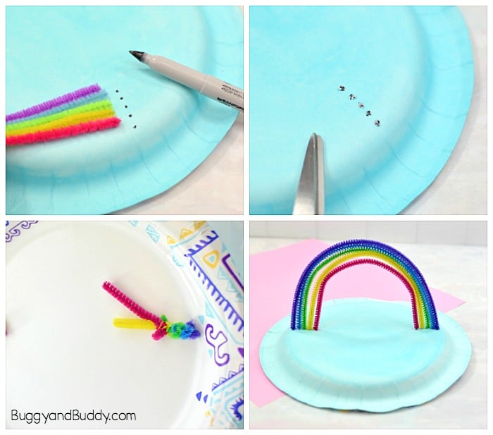 make your pipe cleaner rainbow