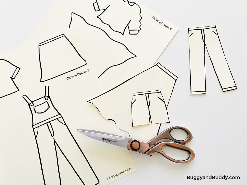 cut out free clothing templates to use as tracers 