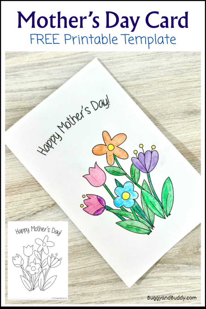 Use our free template to create an easy and cute Mother's Day card! The post gives all kinds of options on different ways to use the free printable.