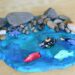 Rocky Shore Small World with Ocean Playdough