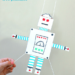 Free Printable Gliding Robot Template~ BuggyandBuddy.com