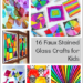 16 Faux Stained Glass Crafts for Kids