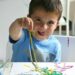 Process Art for Preschoolers: Painting with Yarn and Tempera Paint