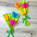 Paper Tulip Bouquet Craft for Kids with free printable template pdf. Perfect for spring, Mother's Day, a unit on plants or a rainy day!